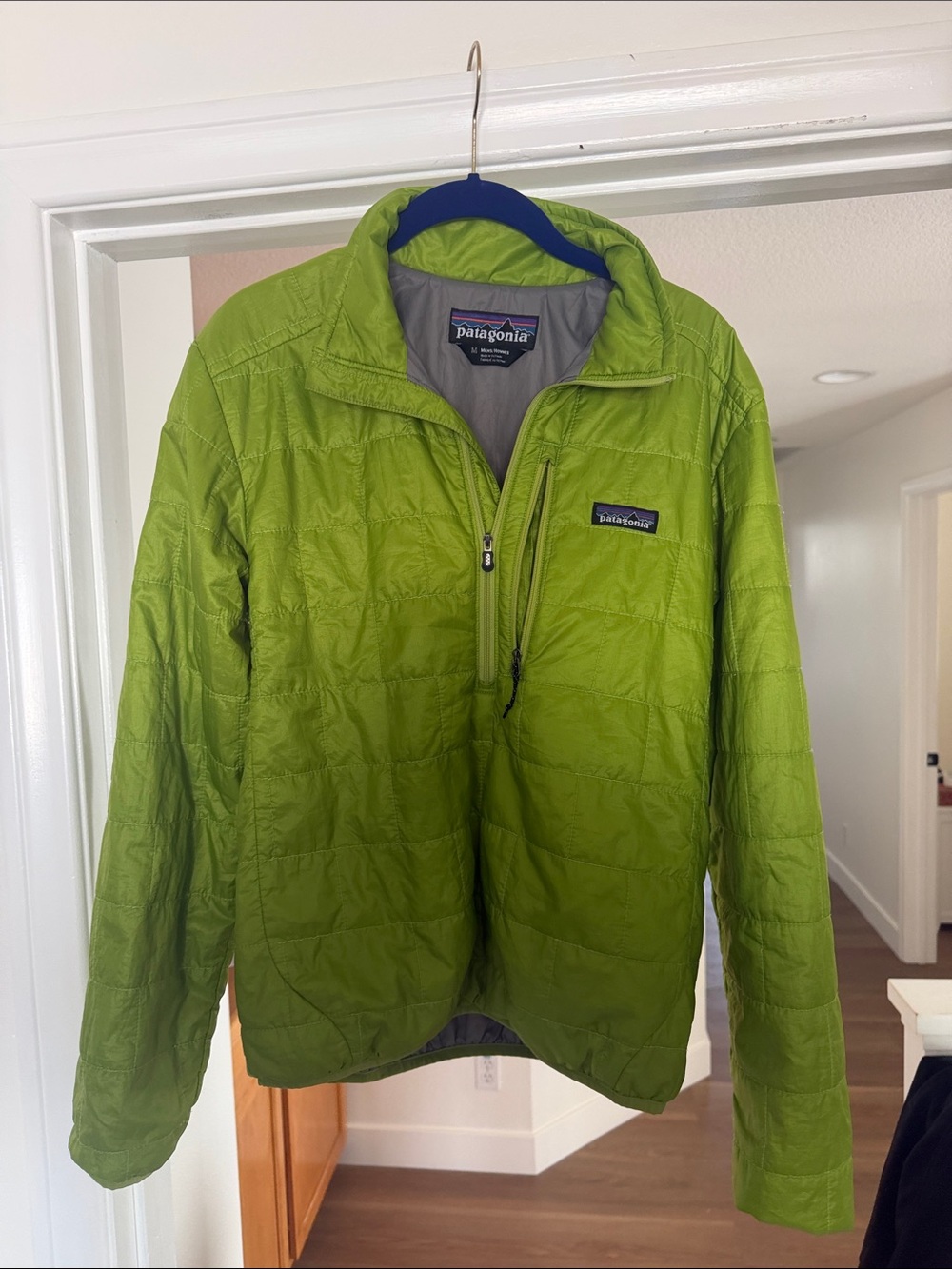 Patagonia Lime Green Quilted Lightweight Puffer Jacket